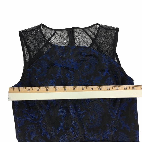 NWT Aidan by Aidan Mattox Lace Blue and Black Dress size 0 - Picture 10 of 10
